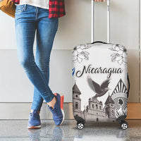 Nicaragua Leon Cathedral Luggage Cover Motmot with Plumeria Style - Wonder Print Shop