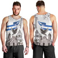 Nicaragua Leon Cathedral Men Tank Top Motmot with Plumeria Style - Wonder Print Shop