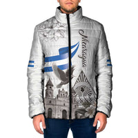Nicaragua Leon Cathedral Padded Jacket Motmot with Plumeria Style - Wonder Print Shop