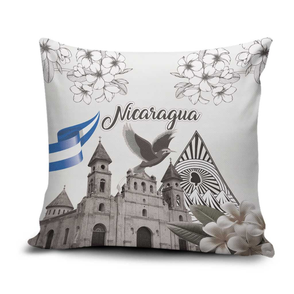 Nicaragua Leon Cathedral Pillow Cover Motmot with Plumeria Style - Wonder Print Shop