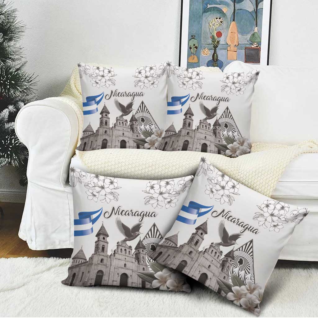 Nicaragua Leon Cathedral Pillow Cover Motmot with Plumeria Style - Wonder Print Shop