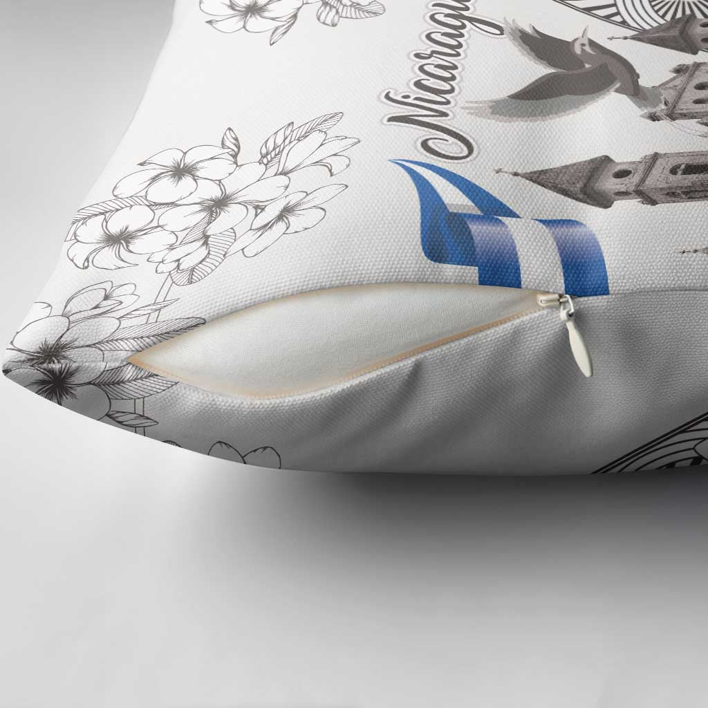 Nicaragua Leon Cathedral Pillow Cover Motmot with Plumeria Style - Wonder Print Shop