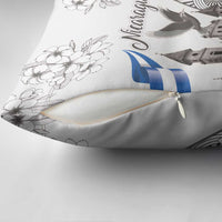 Nicaragua Leon Cathedral Pillow Cover Motmot with Plumeria Style - Wonder Print Shop