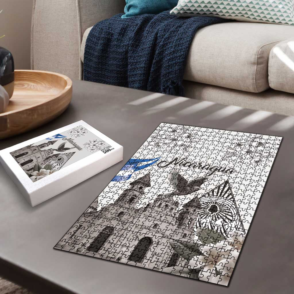 Nicaragua Leon Cathedral Puzzle Motmot with Plumeria Style - Wonder Print Shop