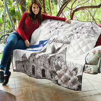 Nicaragua Leon Cathedral Quilt Motmot with Plumeria Style - Wonder Print Shop