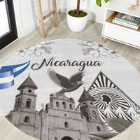 Nicaragua Leon Cathedral Round Carpet Motmot with Plumeria Style - Wonder Print Shop