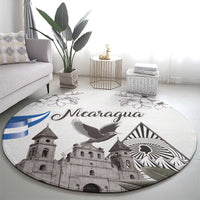 Nicaragua Leon Cathedral Round Carpet Motmot with Plumeria Style - Wonder Print Shop