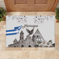 Nicaragua Leon Cathedral Rubber Doormat Motmot with Plumeria Style - Wonder Print Shop