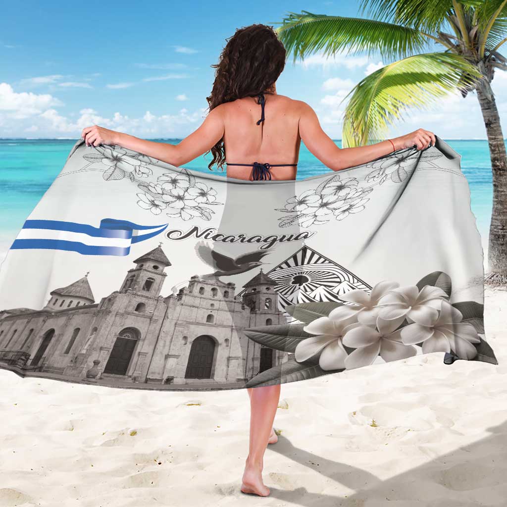 Nicaragua Leon Cathedral Sarong Motmot with Plumeria Style - Wonder Print Shop