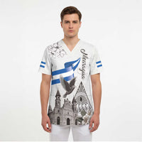 Nicaragua Leon Cathedral Scrub Top Motmot with Plumeria Style - Wonder Print Shop