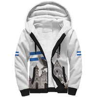 Nicaragua Leon Cathedral Sherpa Hoodie Motmot with Plumeria Style - Wonder Print Shop
