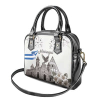 Nicaragua Leon Cathedral Shoulder Handbag Motmot with Plumeria Style - Wonder Print Shop