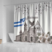Nicaragua Leon Cathedral Shower Curtain Motmot with Plumeria Style - Wonder Print Shop