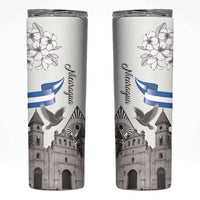 Nicaragua Leon Cathedral Skinny Tumbler Motmot with Plumeria Style - Wonder Print Shop