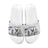 Nicaragua Leon Cathedral Slide Sandals Motmot with Plumeria Style - Wonder Print Shop