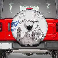 Nicaragua Leon Cathedral Spare Tire Cover Motmot with Plumeria Style - Wonder Print Shop