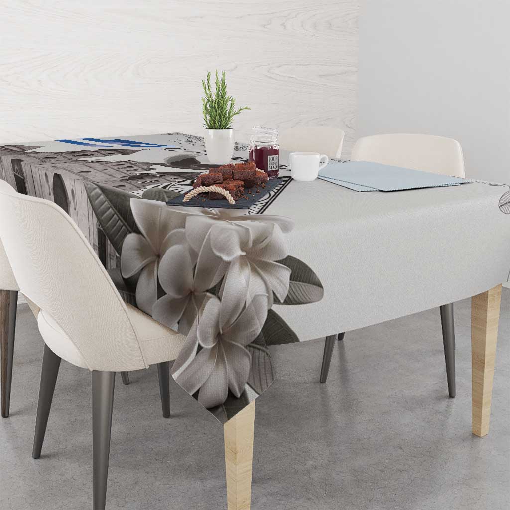 Nicaragua Leon Cathedral Tablecloth Motmot with Plumeria Style - Wonder Print Shop