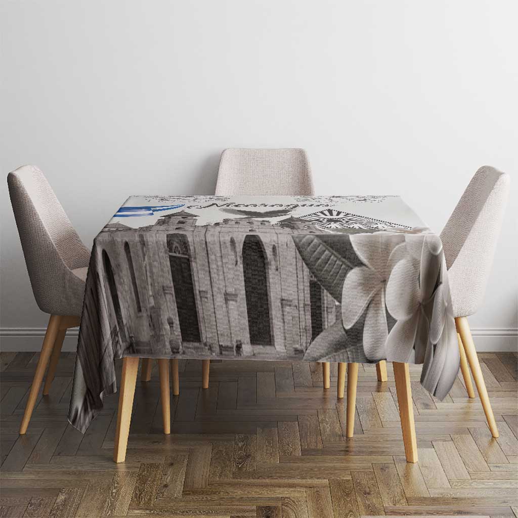 Nicaragua Leon Cathedral Tablecloth Motmot with Plumeria Style - Wonder Print Shop