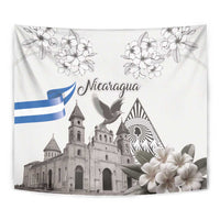Nicaragua Leon Cathedral Tapestry Motmot with Plumeria Style - Wonder Print Shop