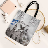Nicaragua Leon Cathedral Tote Bag Motmot with Plumeria Style - Wonder Print Shop