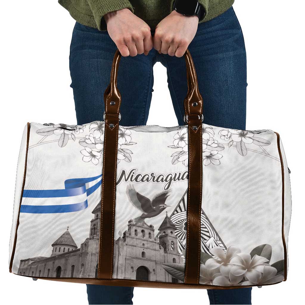 Nicaragua Leon Cathedral Travel Bag Motmot with Plumeria Style - Wonder Print Shop