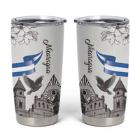 Nicaragua Leon Cathedral Tumbler Cup Motmot with Plumeria Style - Wonder Print Shop