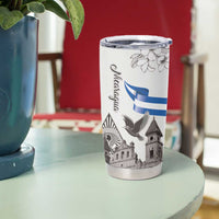 Nicaragua Leon Cathedral Tumbler Cup Motmot with Plumeria Style - Wonder Print Shop