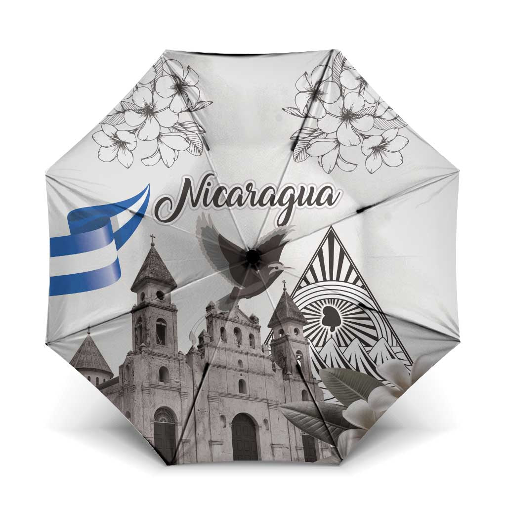 Nicaragua Leon Cathedral Umbrella Motmot with Plumeria Style - Wonder Print Shop