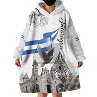 Nicaragua Leon Cathedral Wearable Blanket Hoodie Motmot with Plumeria Style - Wonder Print Shop