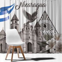 Nicaragua Leon Cathedral Window Curtain Motmot with Plumeria Style - Wonder Print Shop
