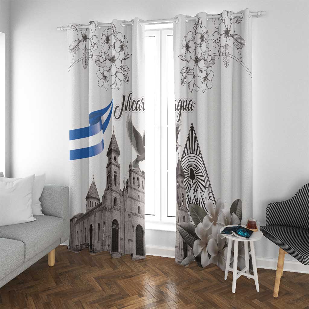 Nicaragua Leon Cathedral Window Curtain Motmot with Plumeria Style - Wonder Print Shop