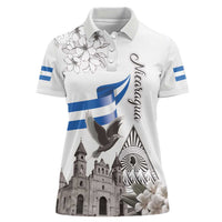 Nicaragua Leon Cathedral Women Polo Shirt Motmot with Plumeria Style - Wonder Print Shop