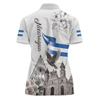 Nicaragua Leon Cathedral Women Polo Shirt Motmot with Plumeria Style - Wonder Print Shop