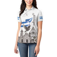 Nicaragua Leon Cathedral Women Polo Shirt Motmot with Plumeria Style - Wonder Print Shop