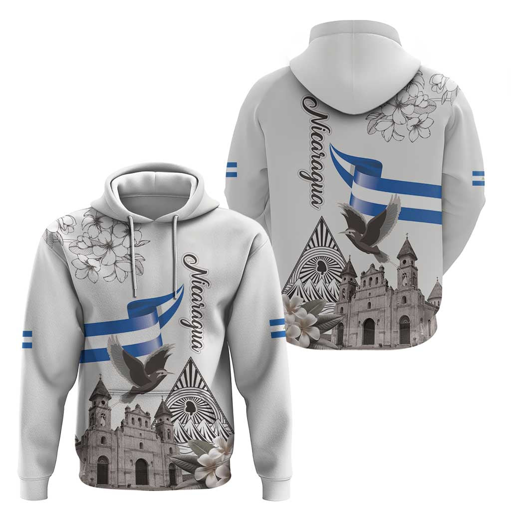 Nicaragua Leon Cathedral Zip Hoodie Motmot with Plumeria Style - Wonder Print Shop