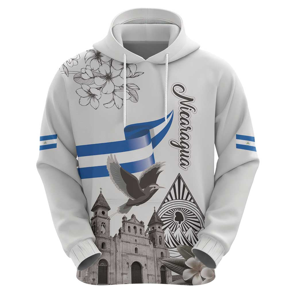 Nicaragua Leon Cathedral Zip Hoodie Motmot with Plumeria Style - Wonder Print Shop