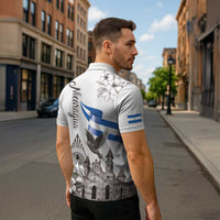 Nicaragua Leon Cathedral Zipper Polo Shirt Motmot with Plumeria Style - Wonder Print Shop