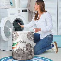 India Ganesha and Akshardham Laundry Basket Lord Ganpati Lotus Flag Style - Wonder Print Shop
