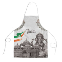 India Ganesha and Akshardham Apron Lord Ganpati Lotus Flag Style - Wonder Print Shop