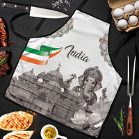 India Ganesha and Akshardham Apron Lord Ganpati Lotus Flag Style - Wonder Print Shop