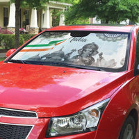 India Ganesha and Akshardham Auto Sun Shade Lord Ganpati Lotus Flag Style - Wonder Print Shop