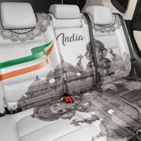 India Ganesha and Akshardham Back Car Seat Cover Lord Ganpati Lotus Flag Style - Wonder Print Shop