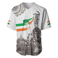 India Ganesha and Akshardham Baseball Jersey Lord Ganpati Lotus Flag Style - Wonder Print Shop