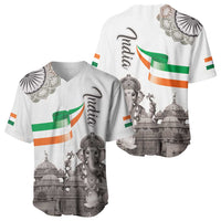 India Ganesha and Akshardham Baseball Jersey Lord Ganpati Lotus Flag Style - Wonder Print Shop