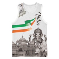 India Ganesha and Akshardham Basketball Jersey Lord Ganpati Lotus Flag Style - Wonder Print Shop