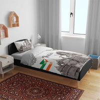 India Ganesha and Akshardham Bedding Set Lord Ganpati Lotus Flag Style - Wonder Print Shop