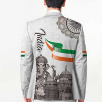 India Ganesha and Akshardham Blazer Lord Ganpati Lotus Flag Style - Wonder Print Shop