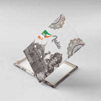 India Ganesha and Akshardham Canvas Wall Art Lord Ganpati Lotus Flag Style - Wonder Print Shop
