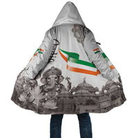 India Ganesha and Akshardham Cloak Lord Ganpati Lotus Flag Style - Wonder Print Shop