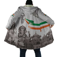 India Ganesha and Akshardham Cloak Lord Ganpati Lotus Flag Style - Wonder Print Shop